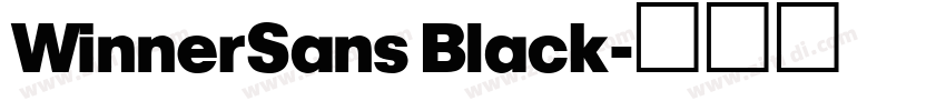 WinnerSans Black字体转换